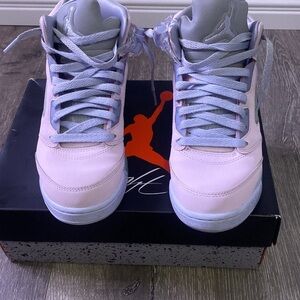 Air Jordan Pink and Gray Sneakers